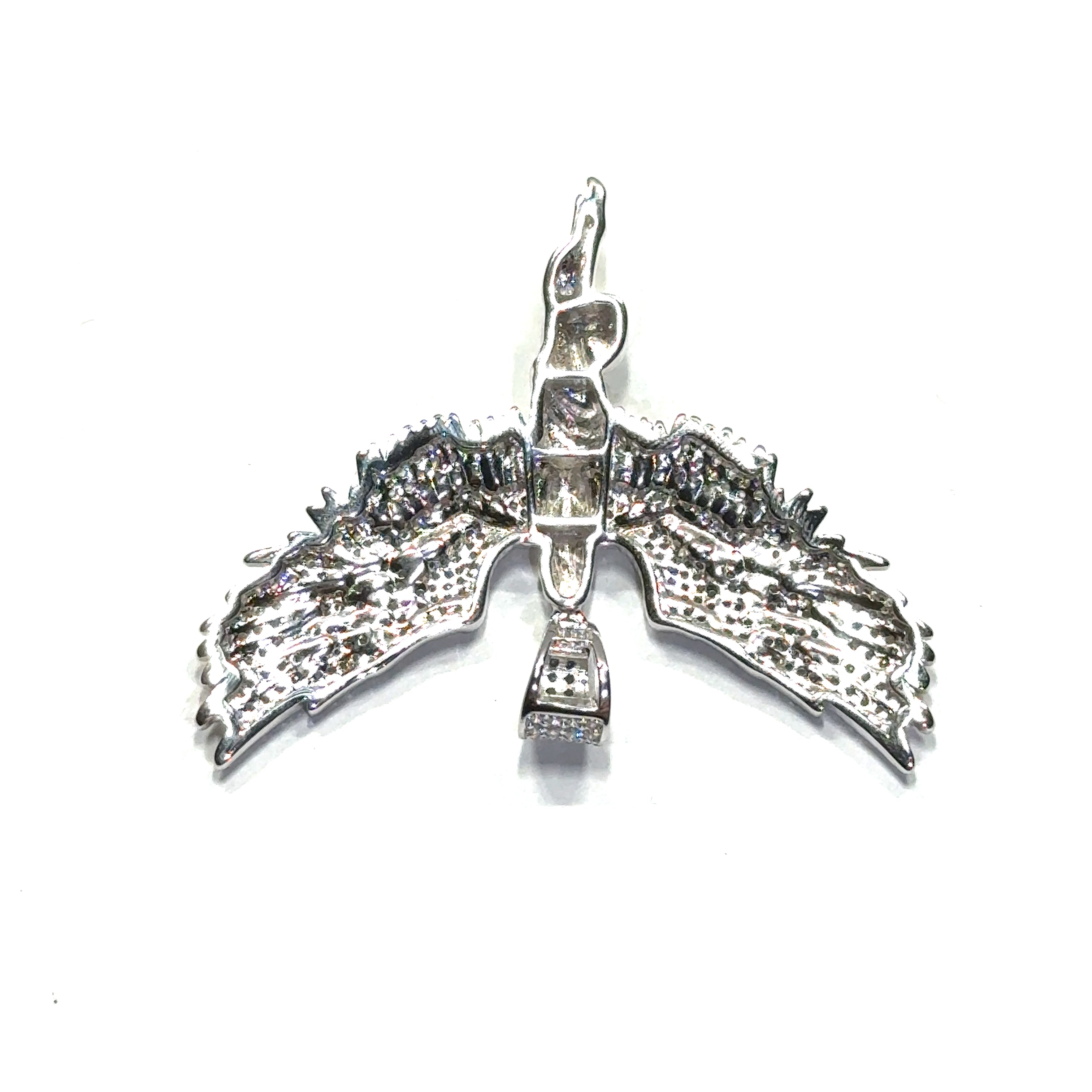 Angel Pendant in Sterling Silver or 18k Gold Over Silver with CZs