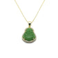 Budai Jade Pendant in Sterling Silver or 18k Gold Over Silver