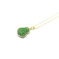 Budai Jade Pendant in Sterling Silver or 18k Gold Over Silver