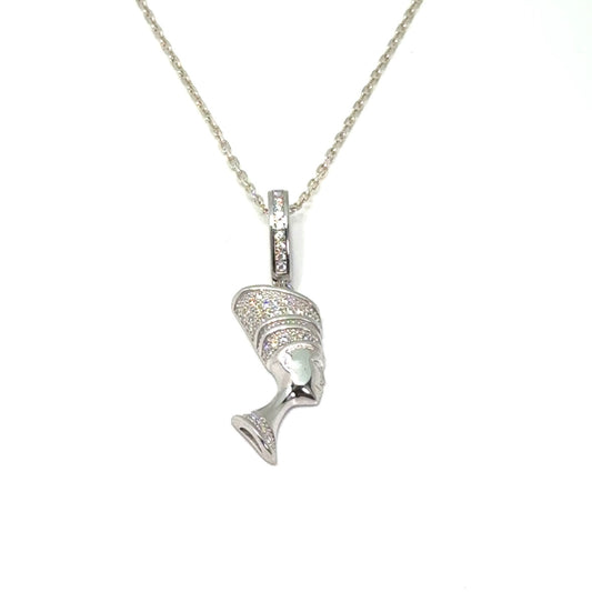 Nefertiti Pendant in Sterling Silver or 18k Gold Over Silver