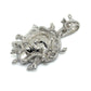 Medusa's Head Pendant in Sterling Silver with CZs or 18k Gold Over Silver with CZs