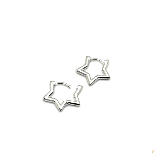 Star Huggies in Sterling Silver or 18k Gold Over Silver