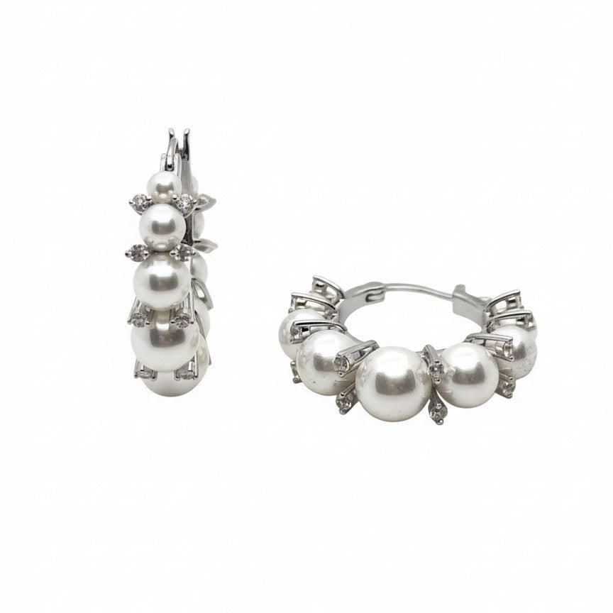 Pearl Hoop Earrings